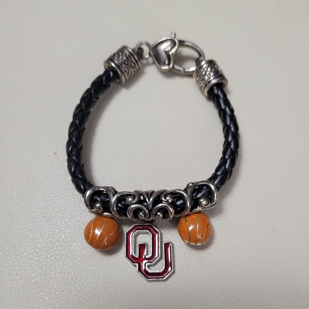 Vintage Unsigned‎ Oklahoma University OU Sooners Basketball 7.5" Bracelet